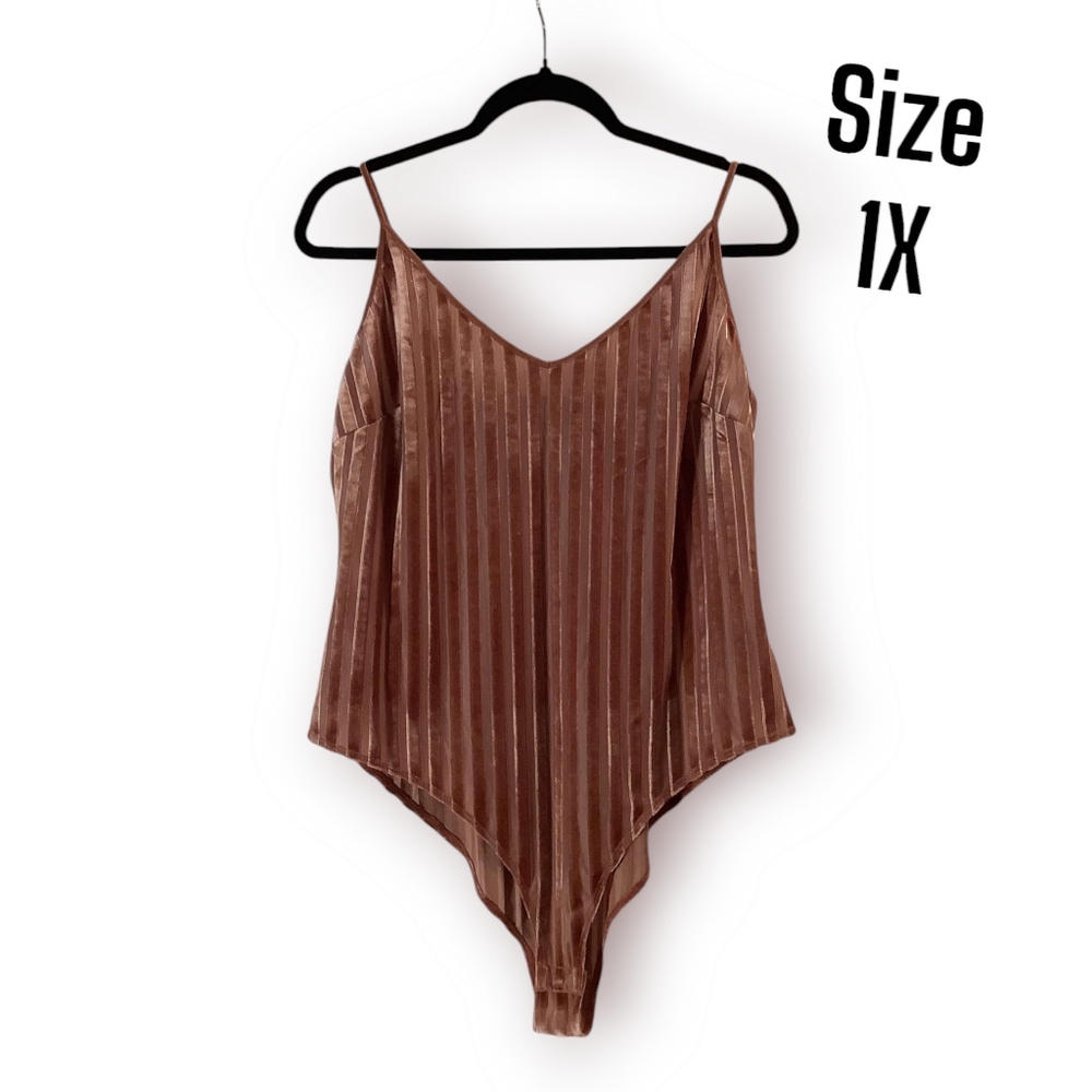 Forever 21 + | Velours sheer pink bodysuit